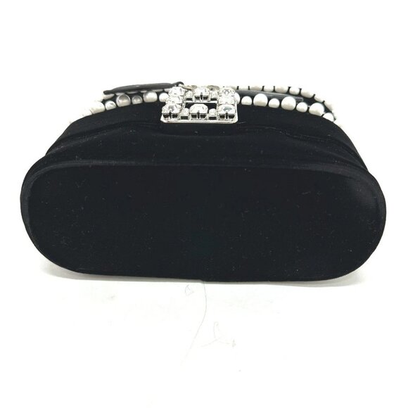 ROGER VIVIER RBWANMH70000LU Crystal Faux Pearl Vanity Micro 2WAY Hand Bag - Picture 9 of 14